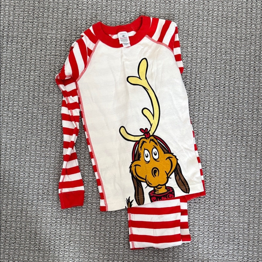 Red and White Striped Max from THE GRINCH Pajama Set